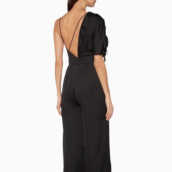 KEEPSAKE THE LABEL Black Asymmetric Uncovered Jumpsuit Size Large - Picture 4 of 13